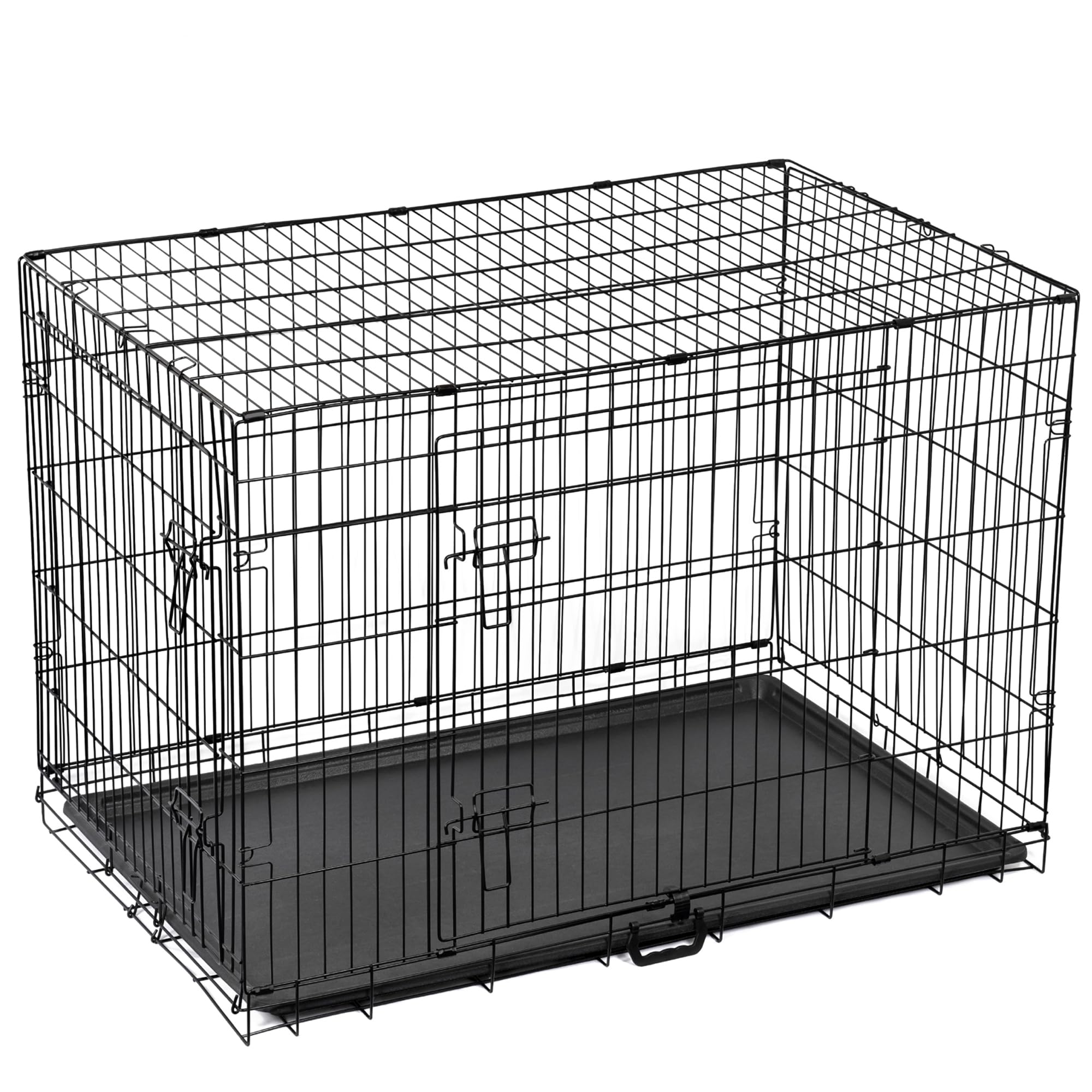 Dog Crate Dog Puppy Pet Cage, Dog Crate with Removal Tray,Folding Metal Pet Dog Training Cage Crate for Dogs