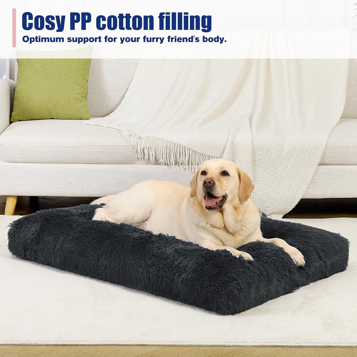 KSIIA Large Dog Bed Washable, Calming Dog Bed, | ObaPet