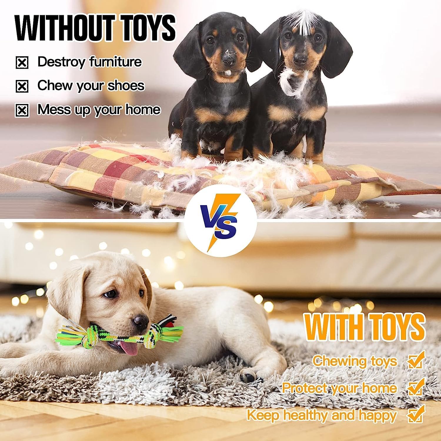 Aitmexcn Dog Rope Toys for Large Medium Dog | ObaPet