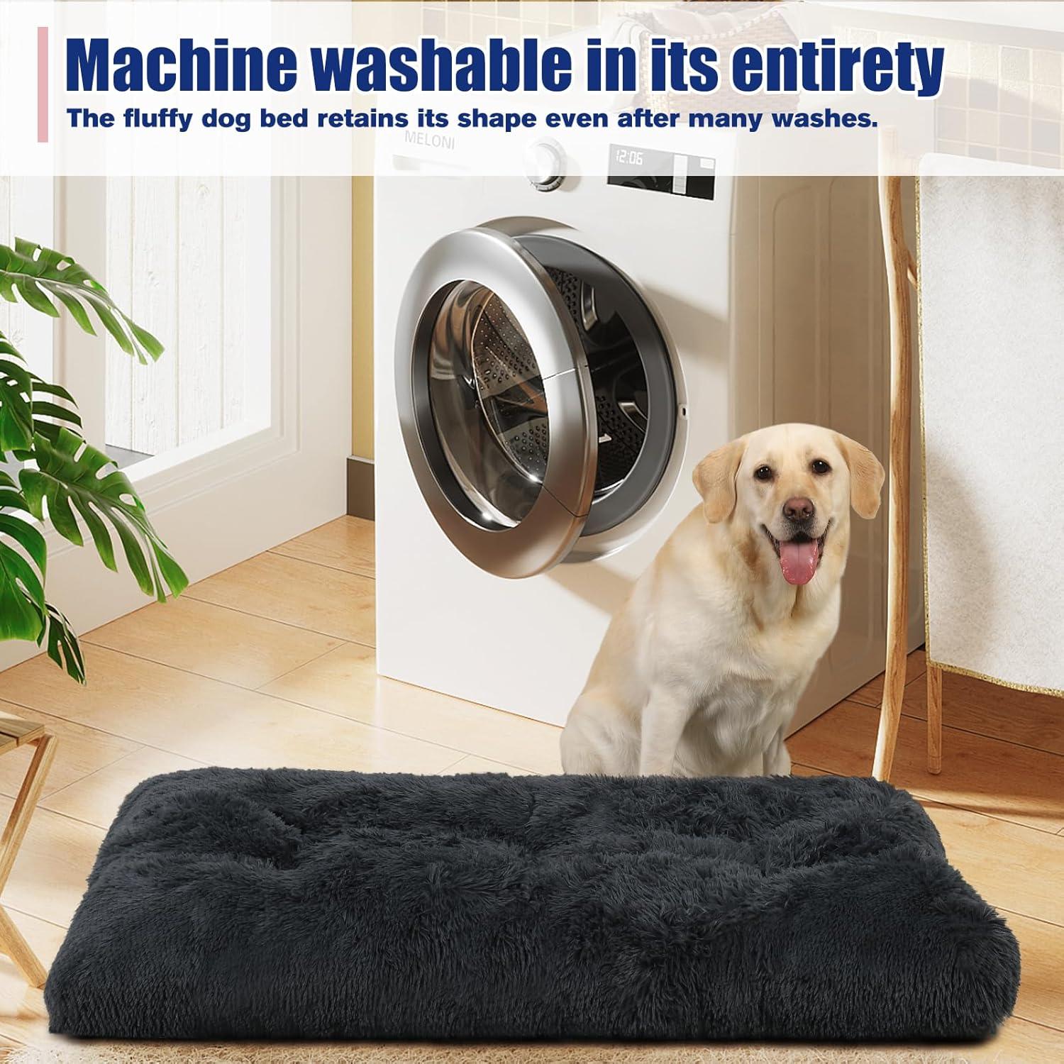 KSIIA Large Dog Bed Washable, Calming Dog Bed, | ObaPet