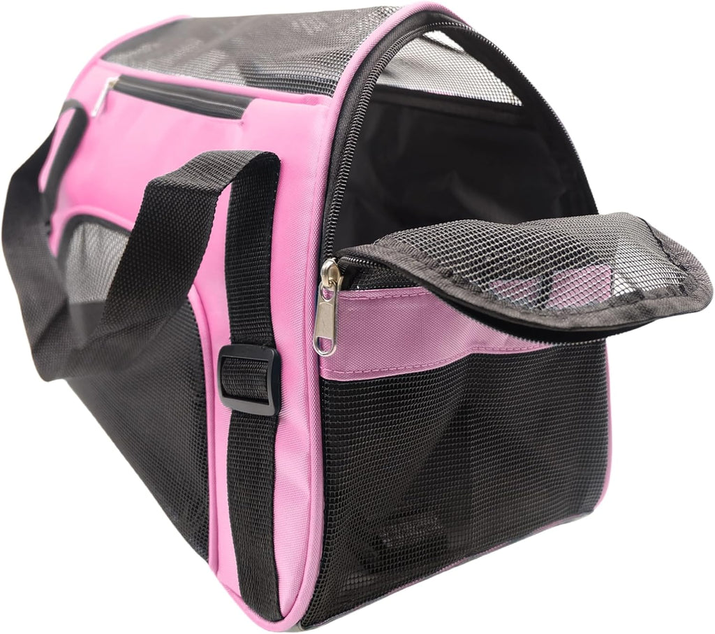 ZvoanSem Pet Carrier Bag,Small Cat Carrier Kitten Puppy little Dog Carrier for Travel Airline Approved Small Animal (Small, Blue)