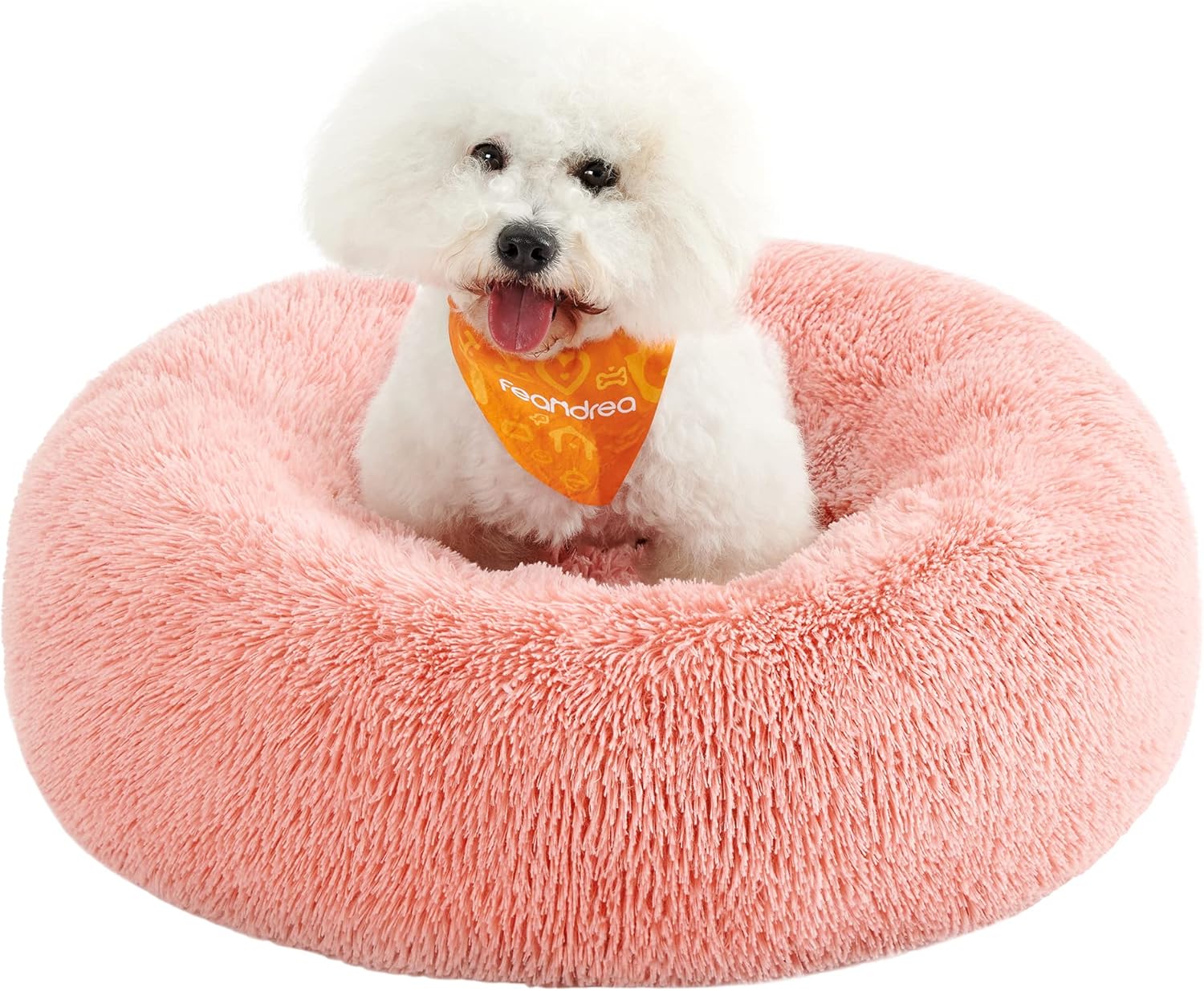 Feandrea Dog Bed, Donut Cat Bed, Fluffy Calming | ObaPet