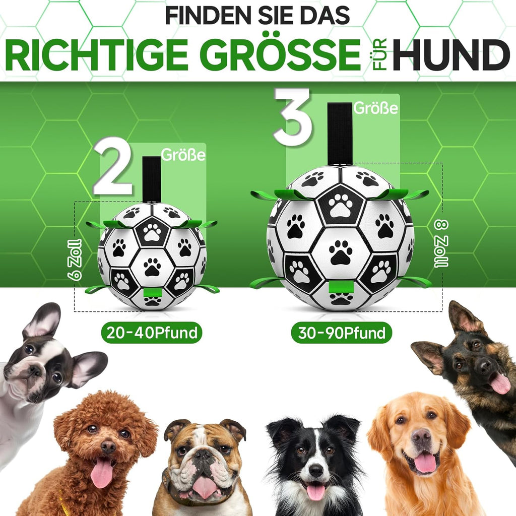 HETOO Interactive Dog Football Toys with Grab Tabs, Durable Dog Water Balls for Small Medium Breed, Indoor & Outdoor