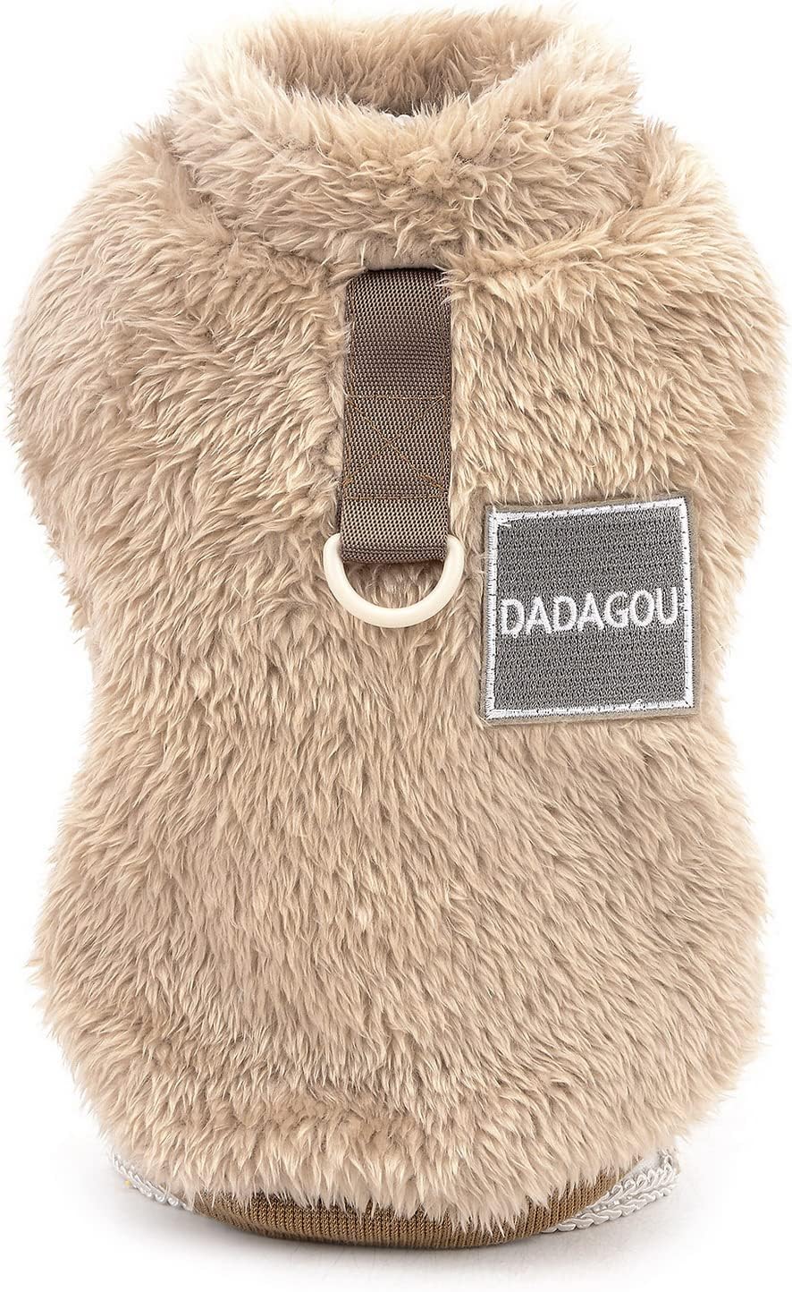 SMALLLEE_LUCKY_STORE Pet Sherpa Fleece Jumper Vest Sweaters Turtleneck Pullover with D-ring Soft Sweatshirt for Small Dogs Cat Puppy Boy Girl Yorkie Chihuahua Warm Fall Winter Clothes,Pink,S
