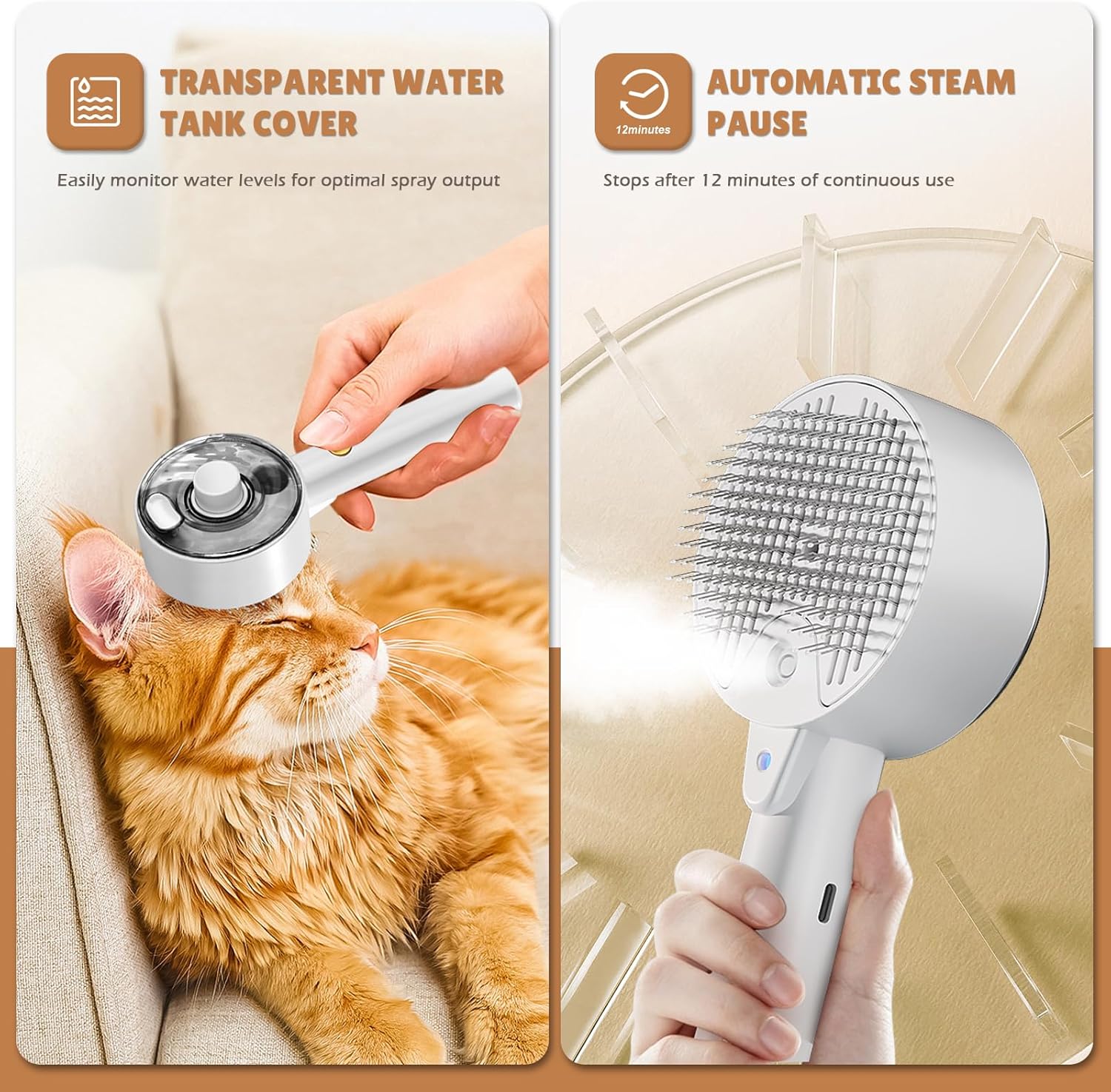 Spritz Defur Comb For Cats 2024 Cat Steam Brush | ObaPet
