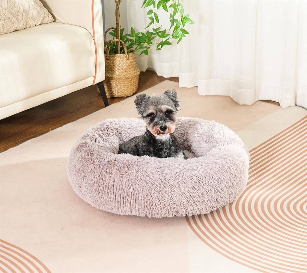 Enjamoy Plush Donut Dog Bed, Calming Round Dog | ObaPet