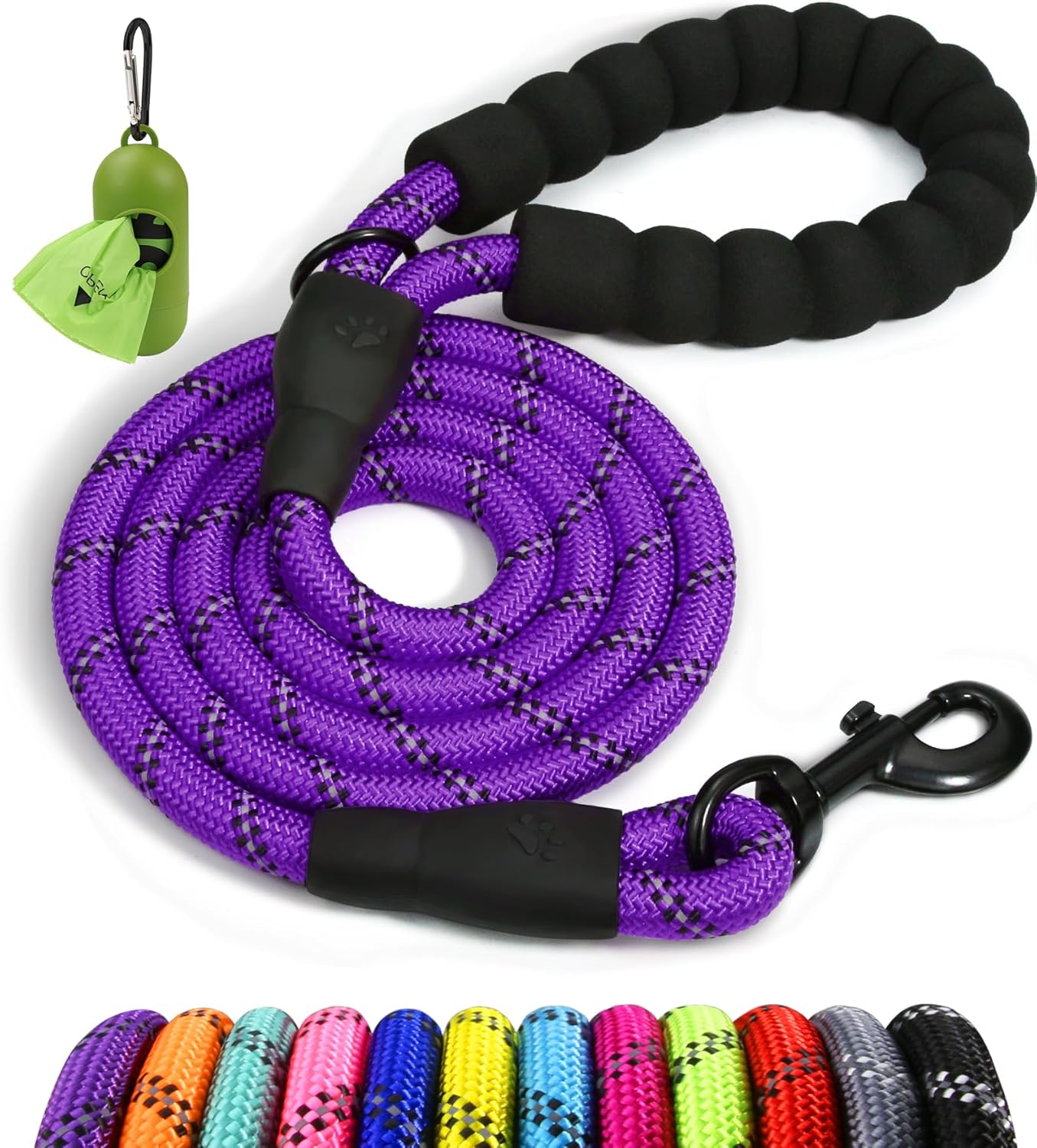 Taglory Rope Dog Lead with Soft Padded Handle, | ObaPet