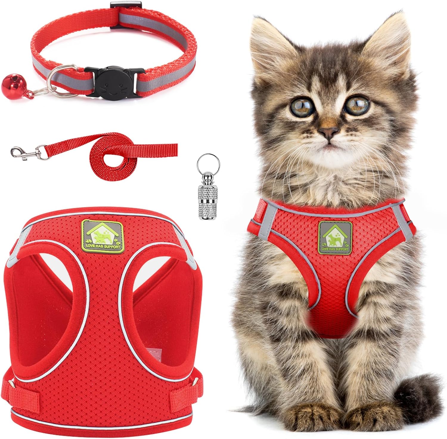 Cat Harness and Lead Set,Adjustable Reflective | ObaPet
