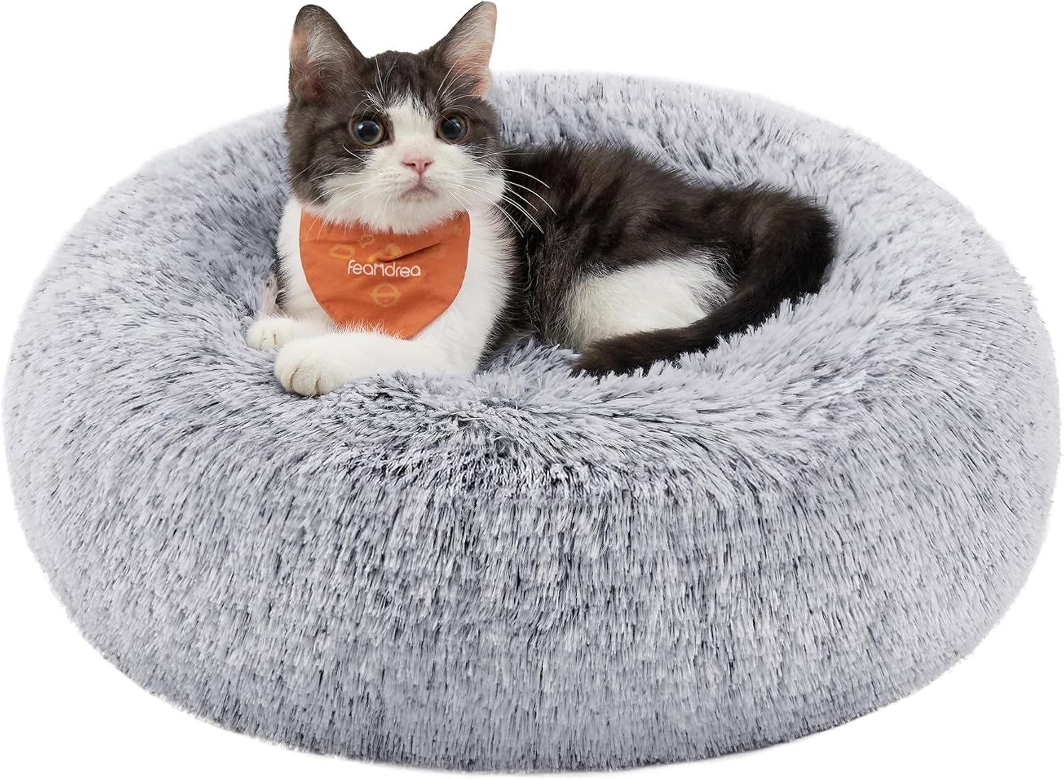 Feandrea Dog Bed, Donut Cat Bed, Fluffy Calming | ObaPet
