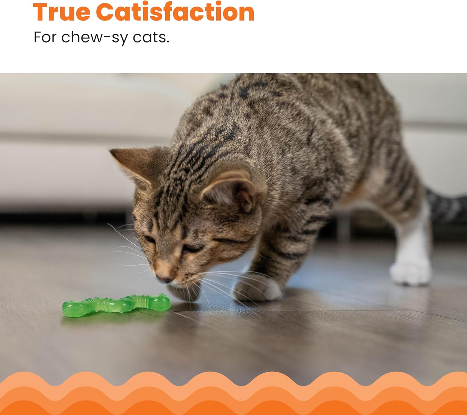 Catstages Orkakat Wiggle Worm Dental Catnip Cat | ObaPet