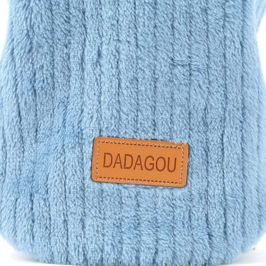 SMALLLEE_LUCKY_STORE Pet Ribbed Fleece Jumpers Pullover Sweatshirt for Small Dogs Cat,Puppy Yorkie Chihuahua Warm Sweater Winter Clothes