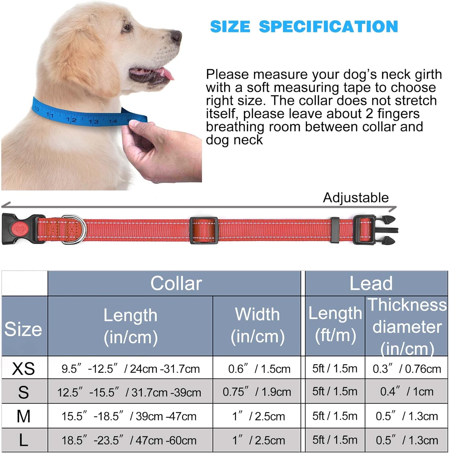 haapaw Reflective Dog Collar Padded with Soft | ObaPet
