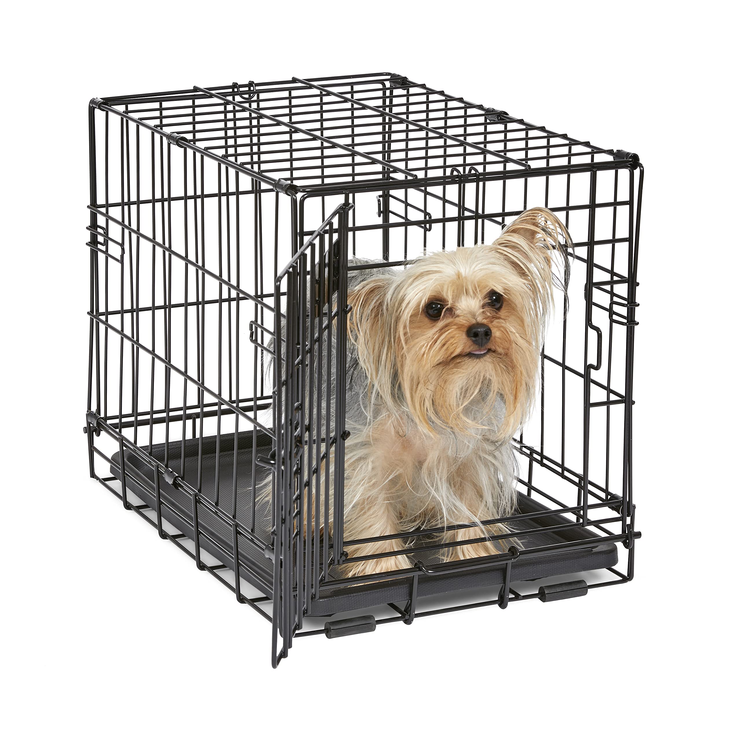 MidWest Homes Pets Newly Enhanced Door iCrate Long Dog Crate, Includes Leak-Proof Pan, Floor Protecting Feet, Divider Panel & New Patented Features