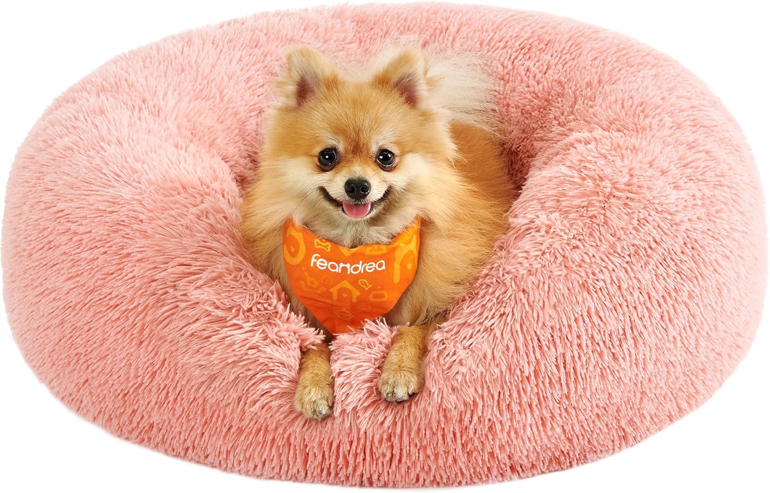Feandrea Dog Bed, Donut Cat Bed, Fluffy Calming | ObaPet