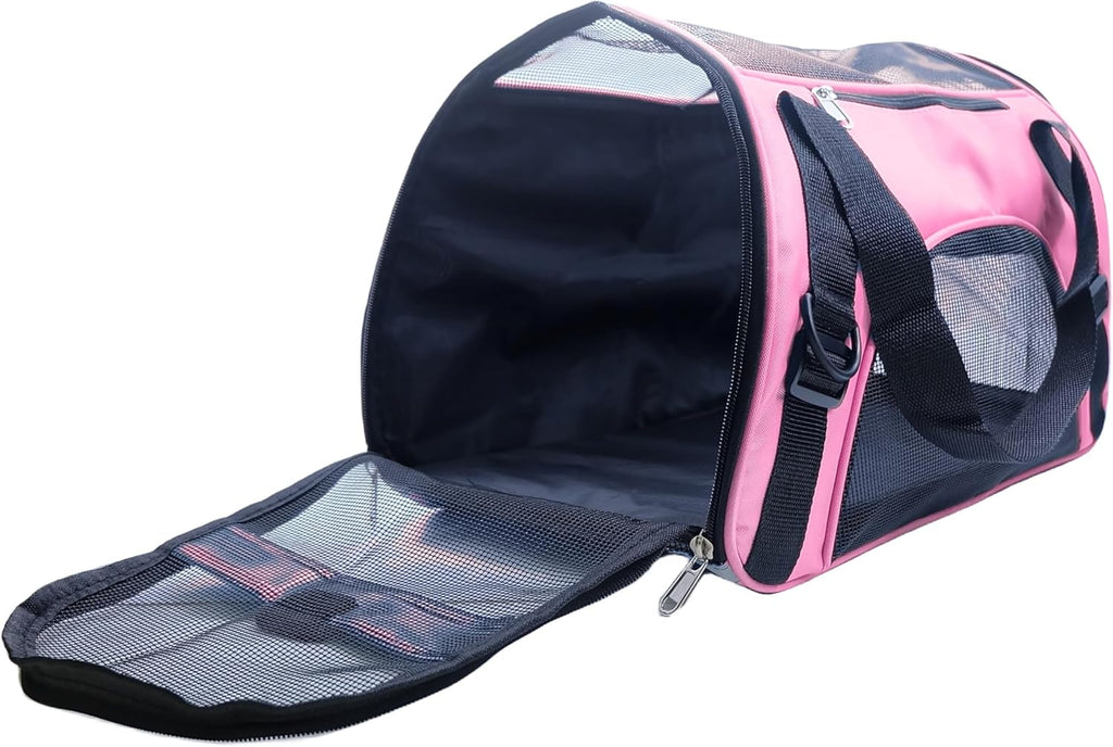 ZvoanSem Pet Carrier Bag,Small Cat Carrier Kitten Puppy little Dog Carrier for Travel Airline Approved Small Animal (Small, Blue)