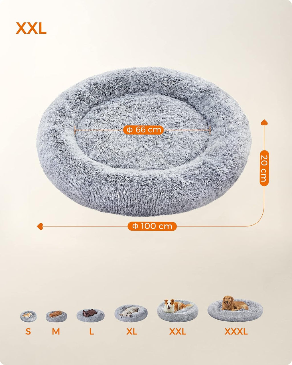 Feandrea Dog Bed, Donut Cat Bed, Fluffy Calming | ObaPet