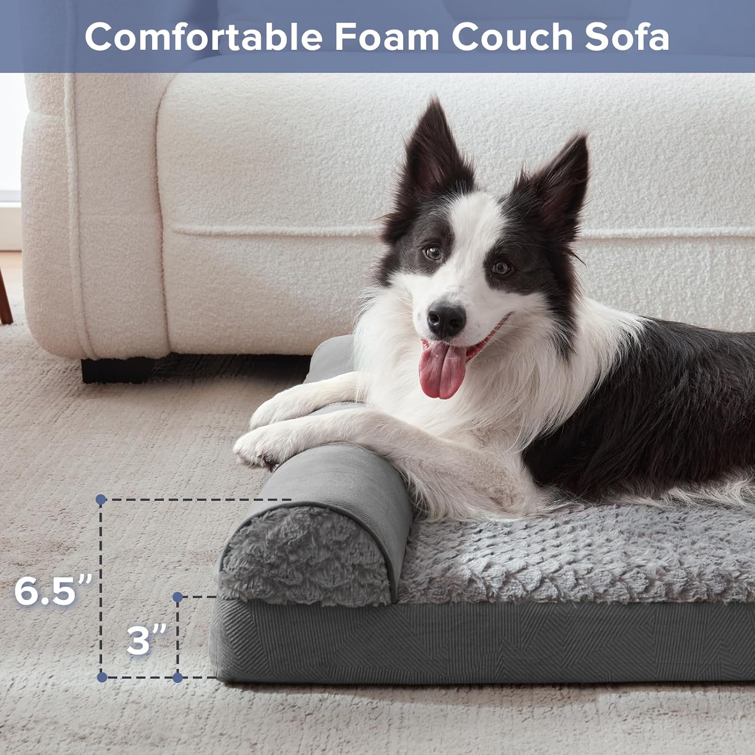 FURTIME Large Dog Bed(89 x 64cm), Orthopedic | ObaPet