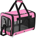 Soft Sided Foldable Cat/Dog/Pet Carrier Bag, Portable Puppy/Pets Travel Carriers For Cats/Dogs With Shoulder Strap & Removable Mat, Durable Cat Basket of 17 lbs Airline Approved - Black, M