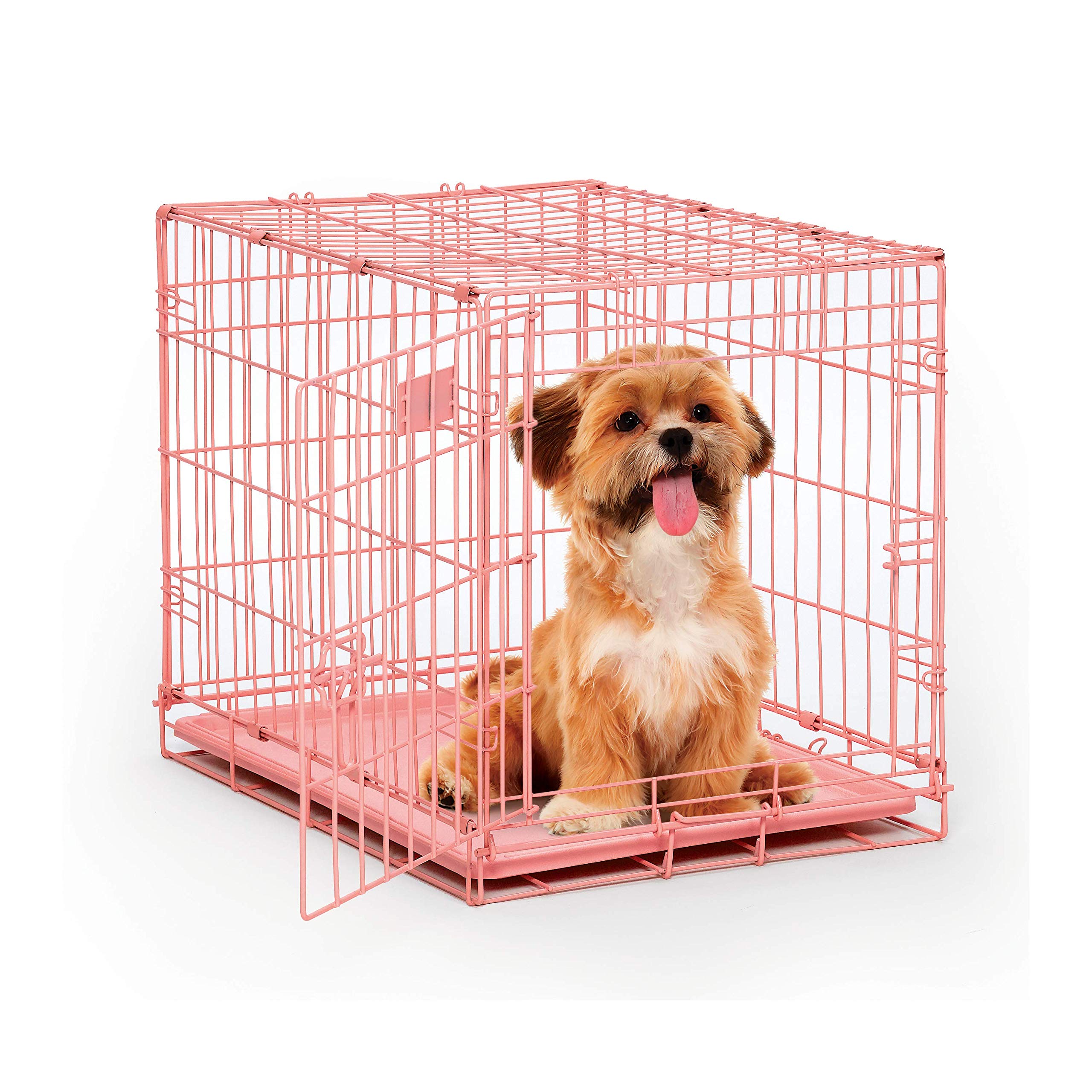 MidWest Homes Pets Newly Enhanced Door iCrate Long Dog Crate, Includes Leak-Proof Pan, Floor Protecting Feet, Divider Panel & New Patented Features