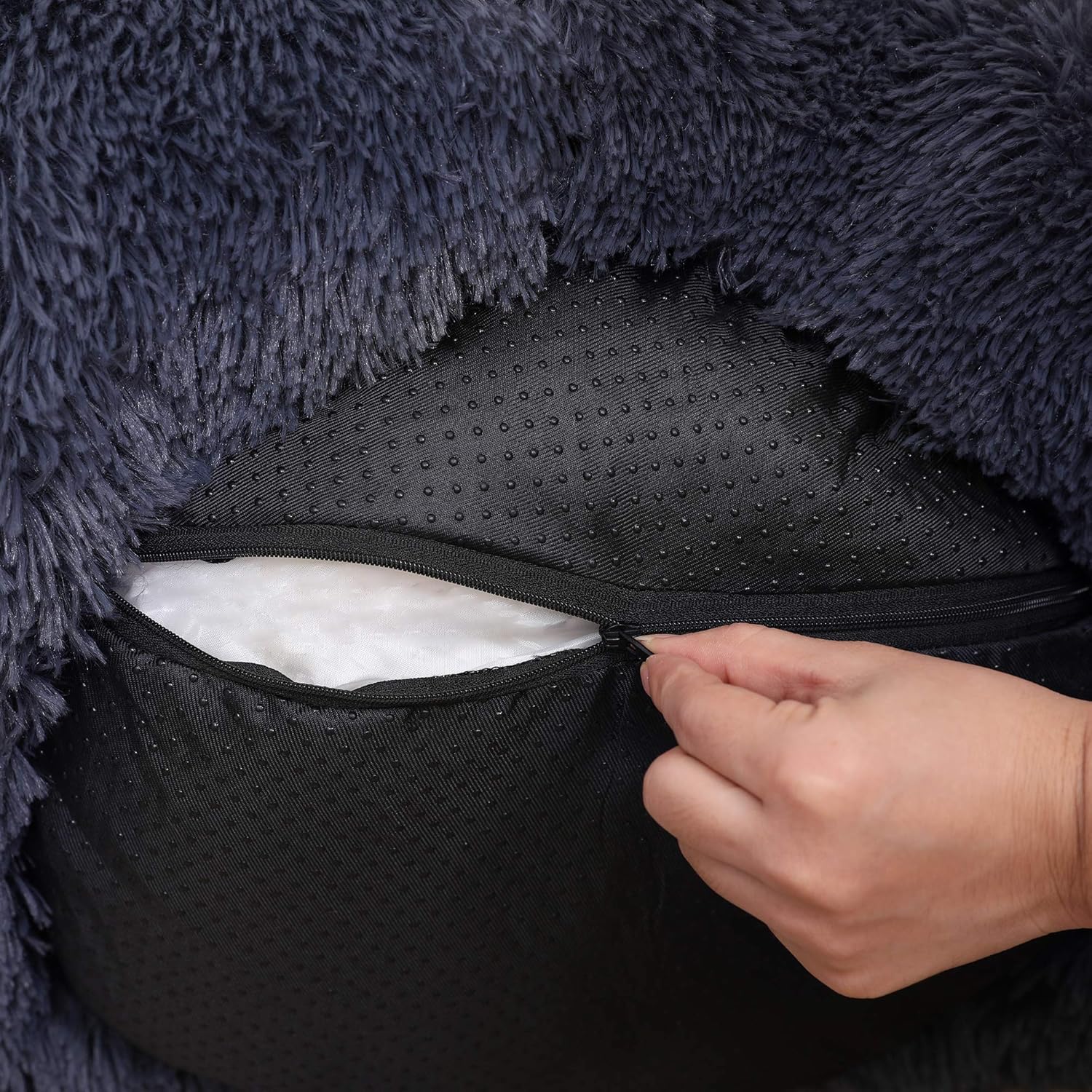 Feandrea Dog Bed, Donut Cat Bed, Fluffy Calming | ObaPet