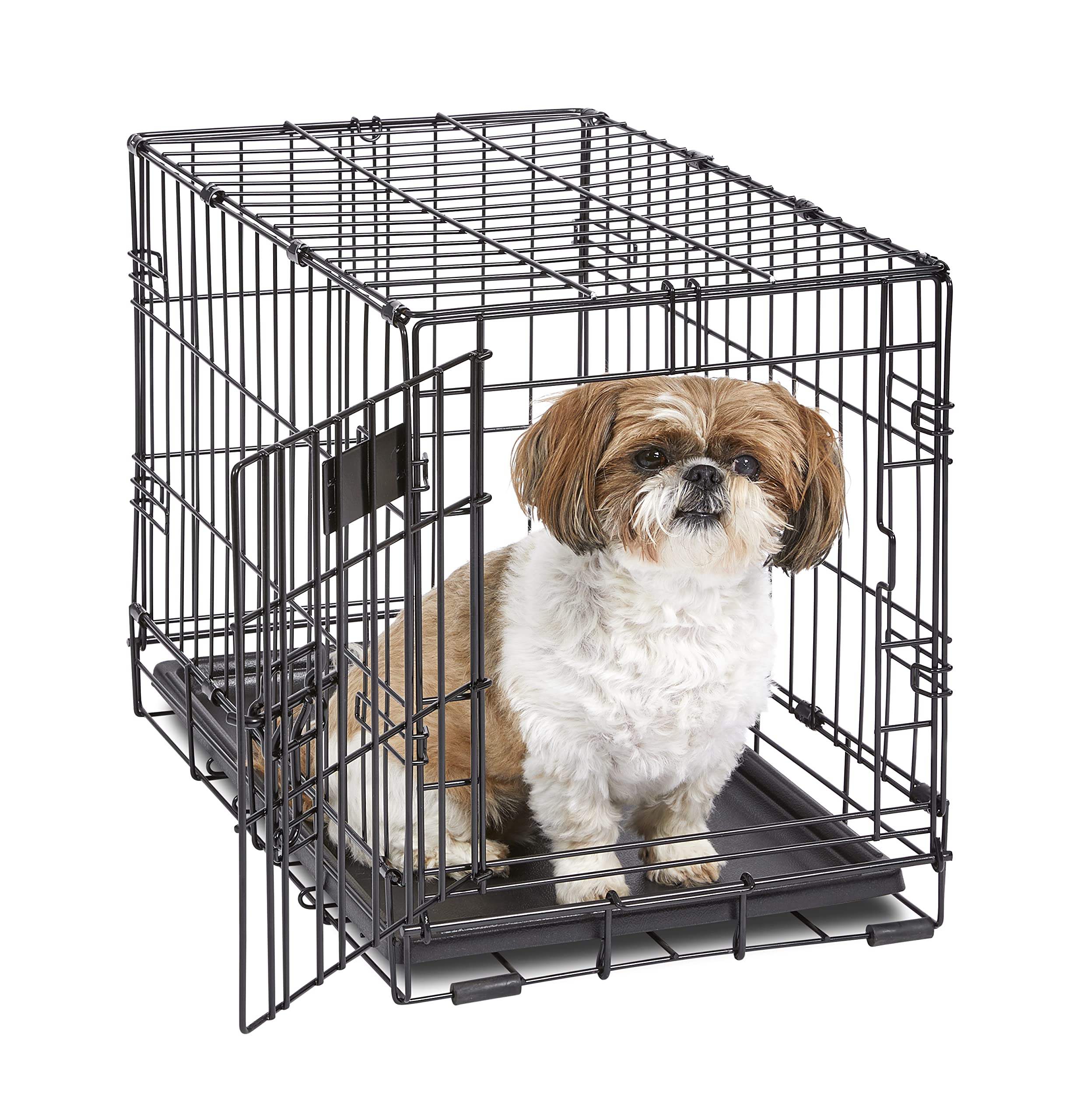 MidWest Homes Pets Newly Enhanced Door iCrate Long Dog Crate, Includes Leak-Proof Pan, Floor Protecting Feet, Divider Panel & New Patented Features