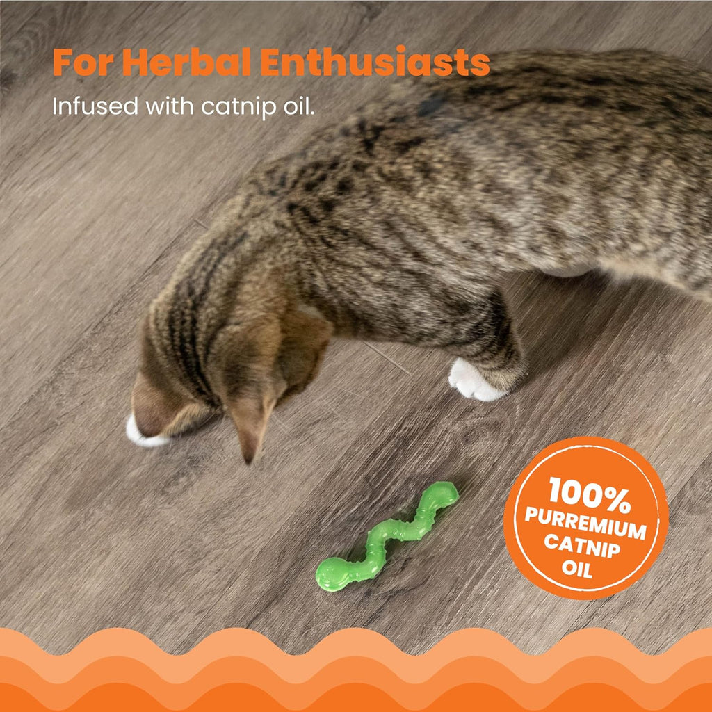 Catstages Orkakat Wiggle Worm Dental Catnip Cat | ObaPet