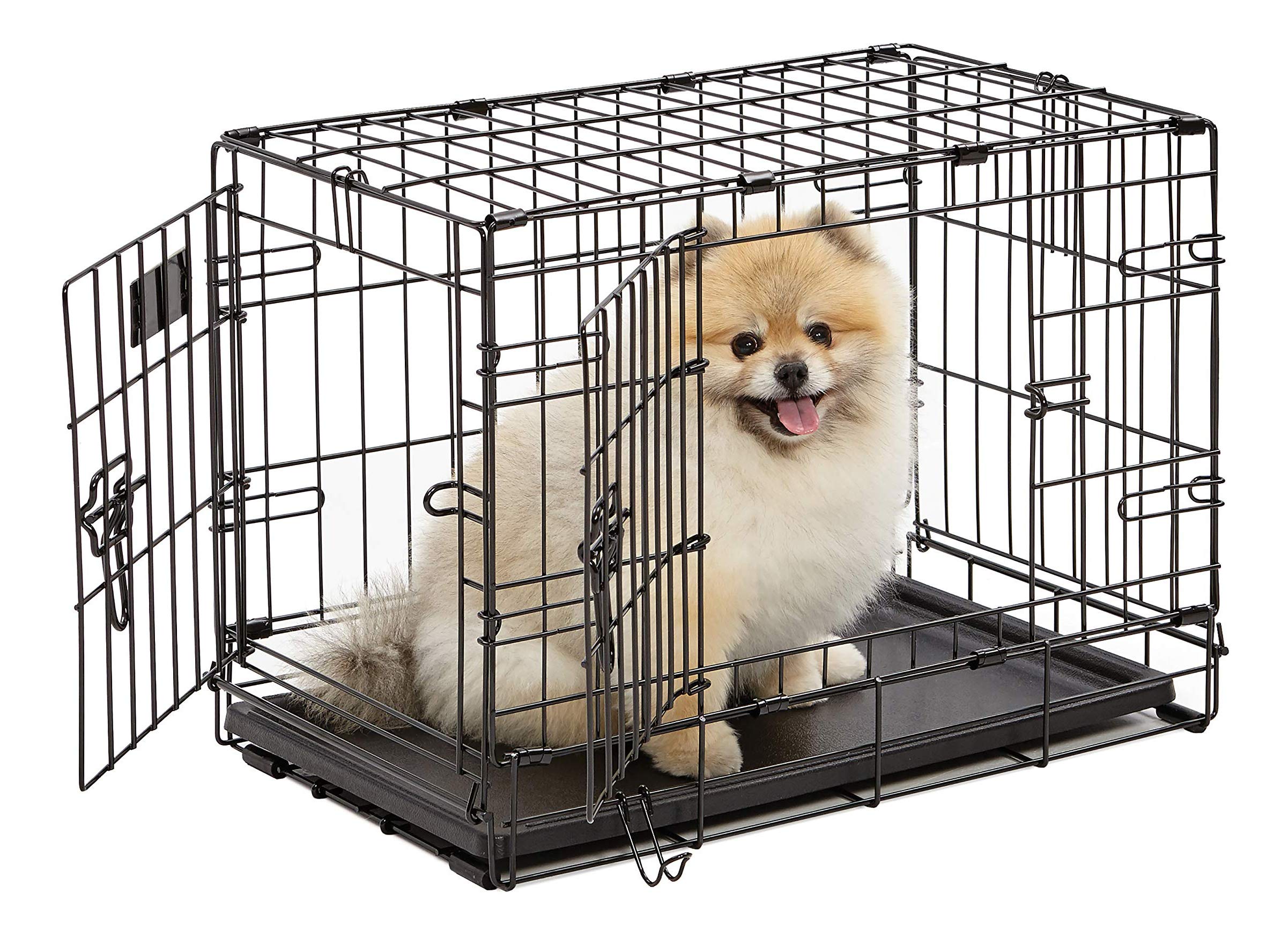 MidWest Homes Pets Newly Enhanced Door iCrate Long Dog Crate, Includes Leak-Proof Pan, Floor Protecting Feet, Divider Panel & New Patented Features