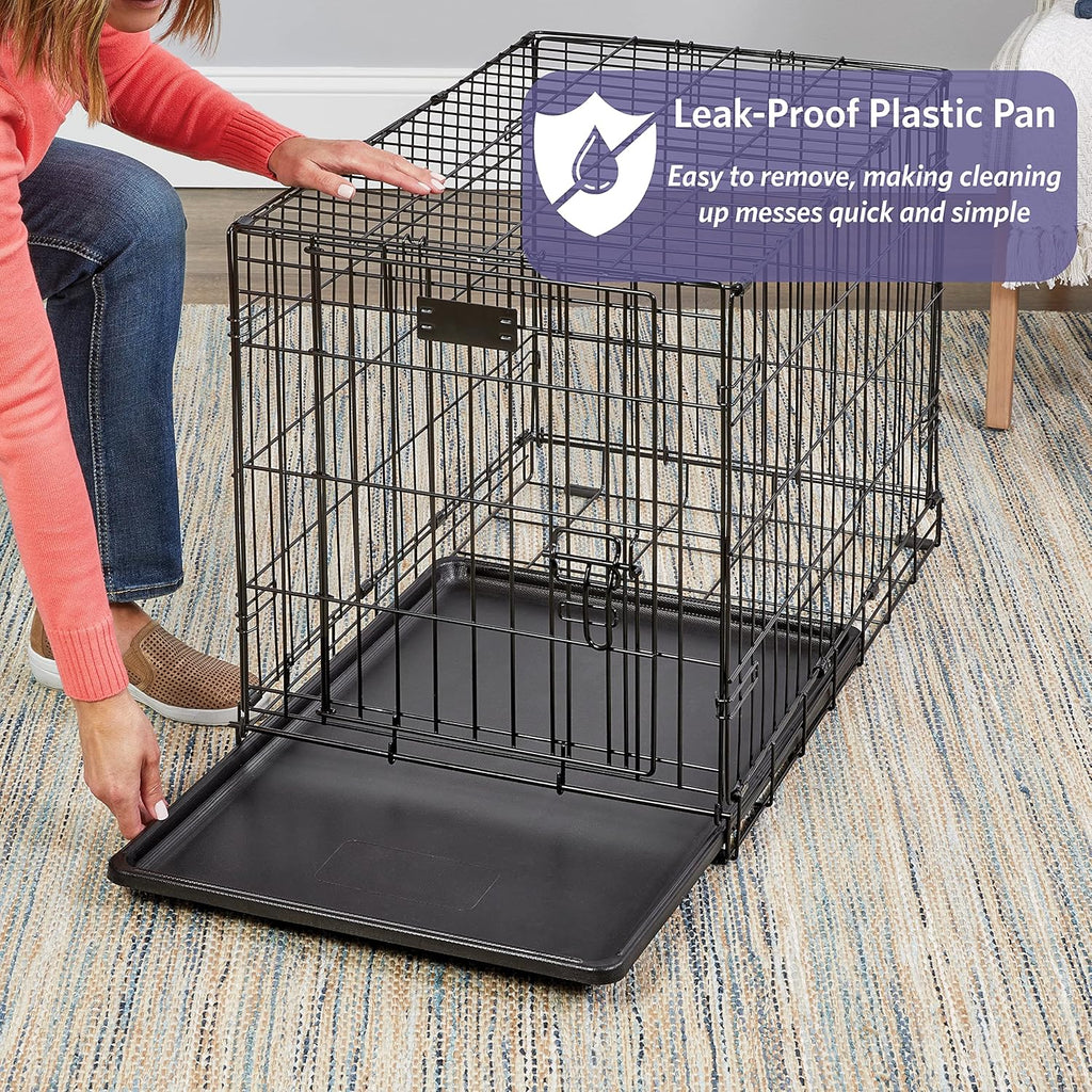 MidWest Homes Pets Newly Enhanced Door iCrate Long Dog Crate, Includes Leak-Proof Pan, Floor Protecting Feet, Divider Panel & New Patented Features