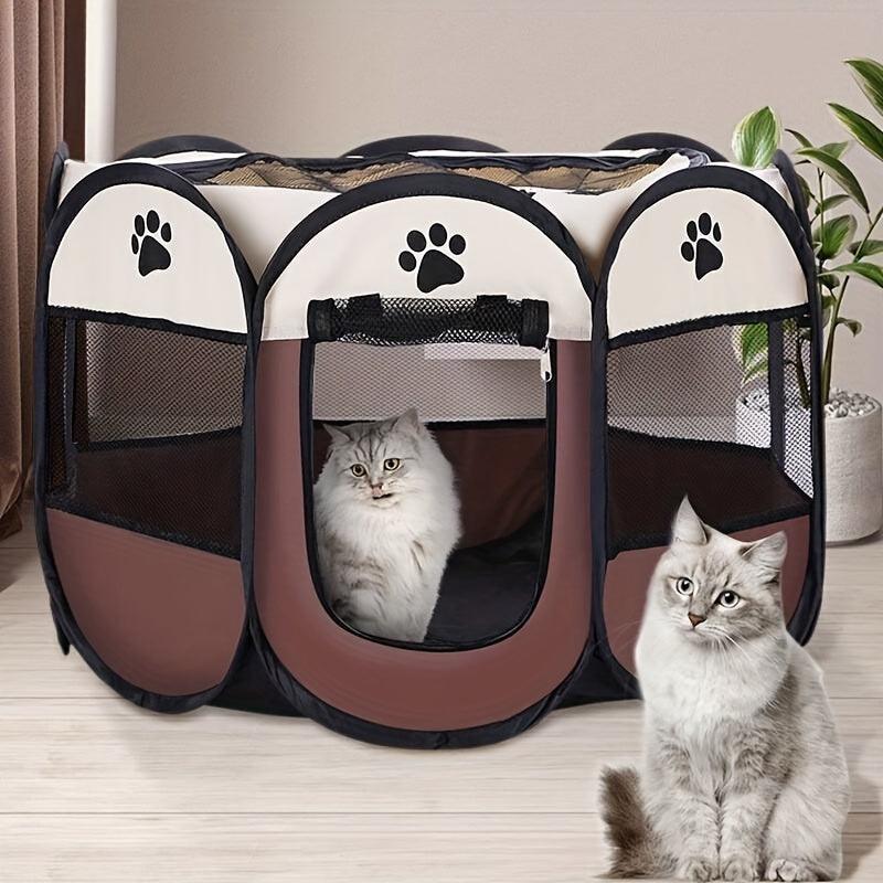 1pc Foldable Octagon Pet Playpen Tent, Oxford | ObaPet