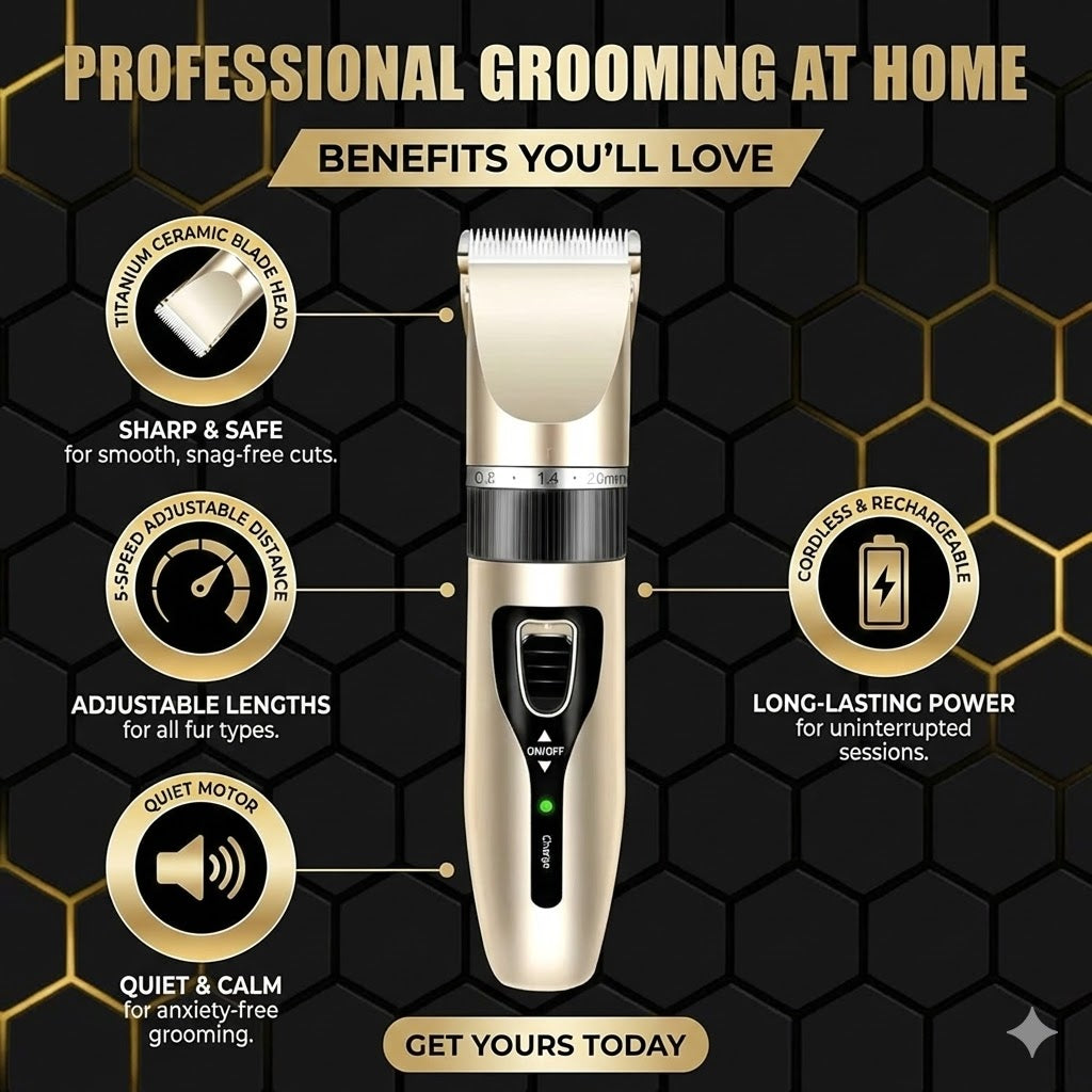 12 Kit Electric Pet Hair Trimmer Cat Dog | ObaPet